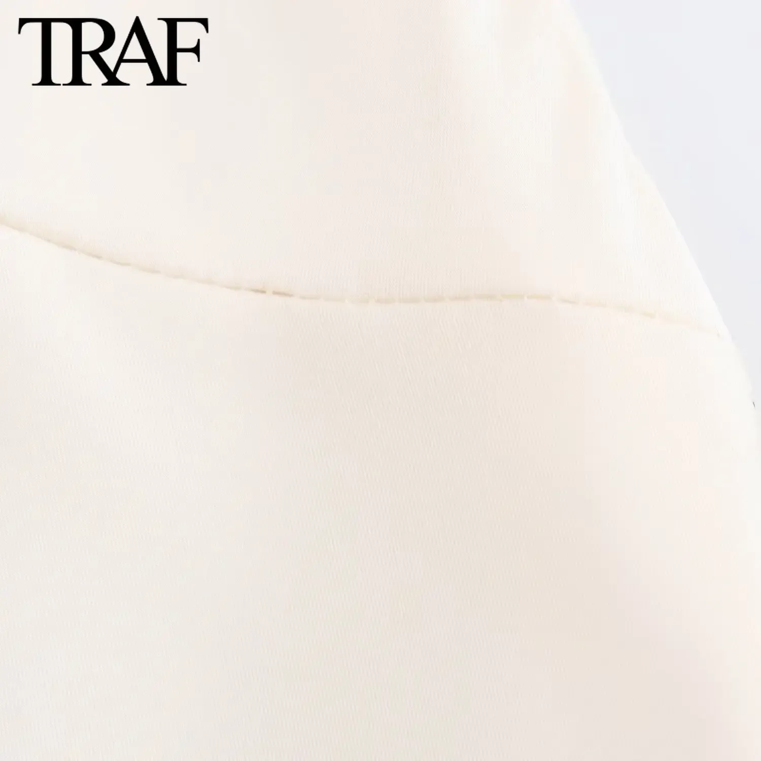 TRAF Women Fashion Summer New Round Neck Backless Satin Texture Sleeveless Long Dress French Chic Female Evening Clothing