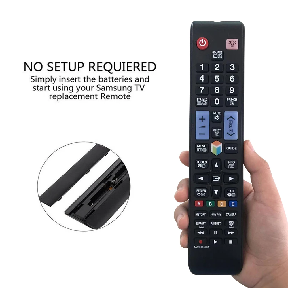 

New AA59-00638A Replacement Remote Control fit for Samsung AA59-00638A AA59-00637A AA59-00639A Smart 3D LCD LED HDTV TV