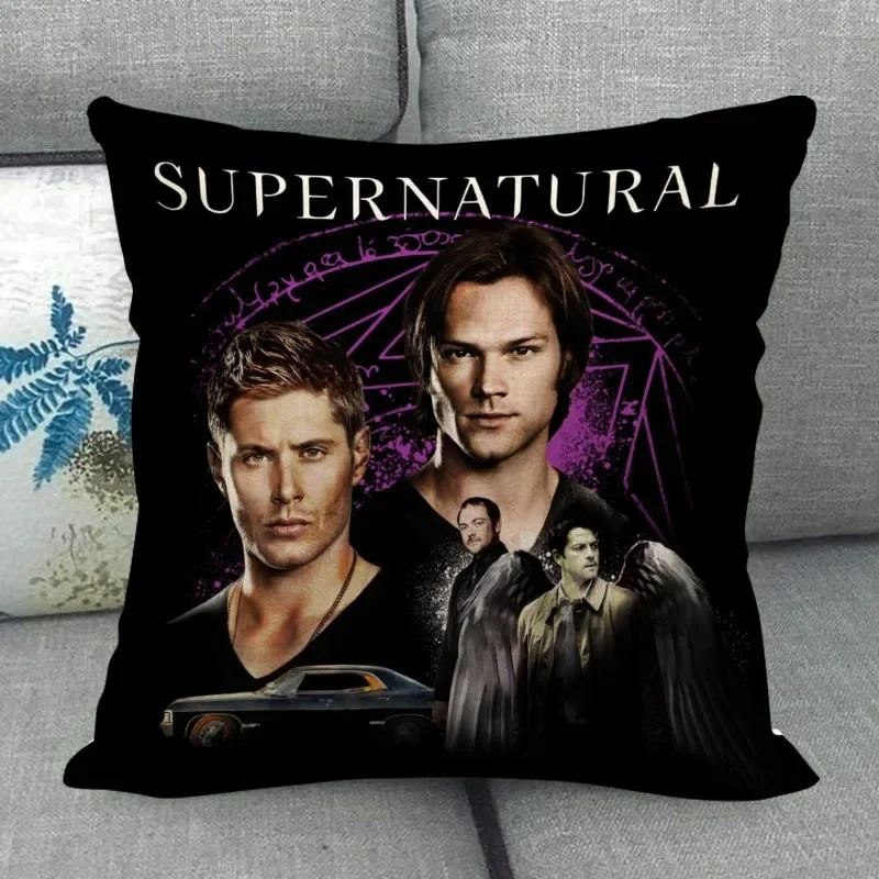 Custom Supernatural Pillowcase Wedding Decorative Cotton Linen Pillow Case For Home Pillow Cover 45X45(One Sides)