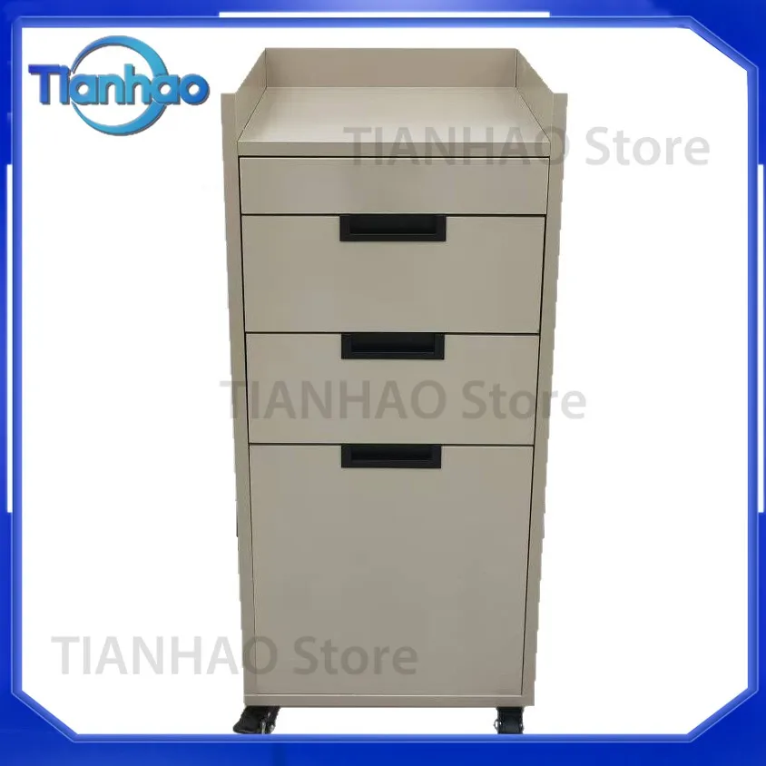 Mobile Barber Shop Tool Cabinet Salon Special Desk Storage Locker with Drawer for Hair Styling Tools