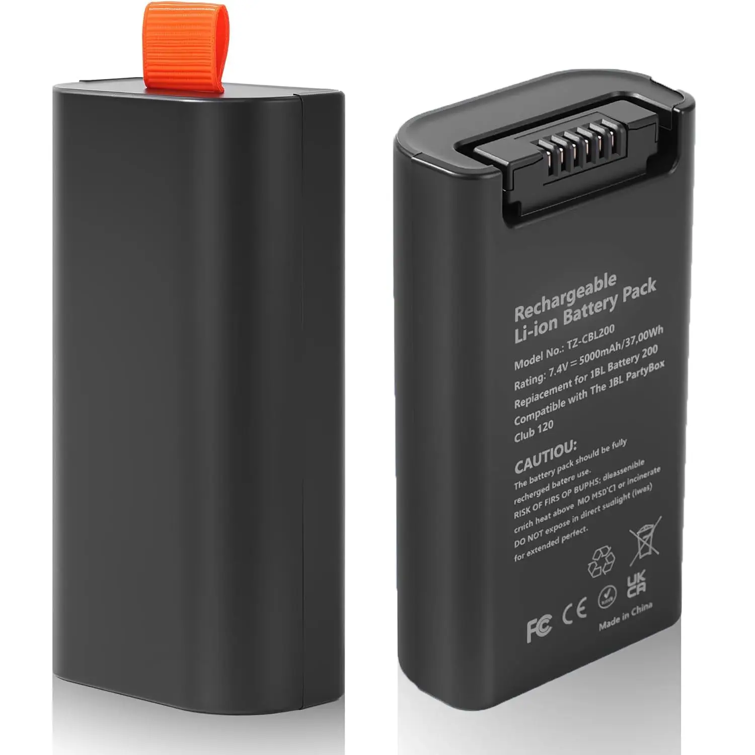 

7.4V 5000mAh/37Wh Replacement Li-ion Battery for Battery 200 Perfectly Compatible with JBL PartyBox Club 120 Portable Speaker