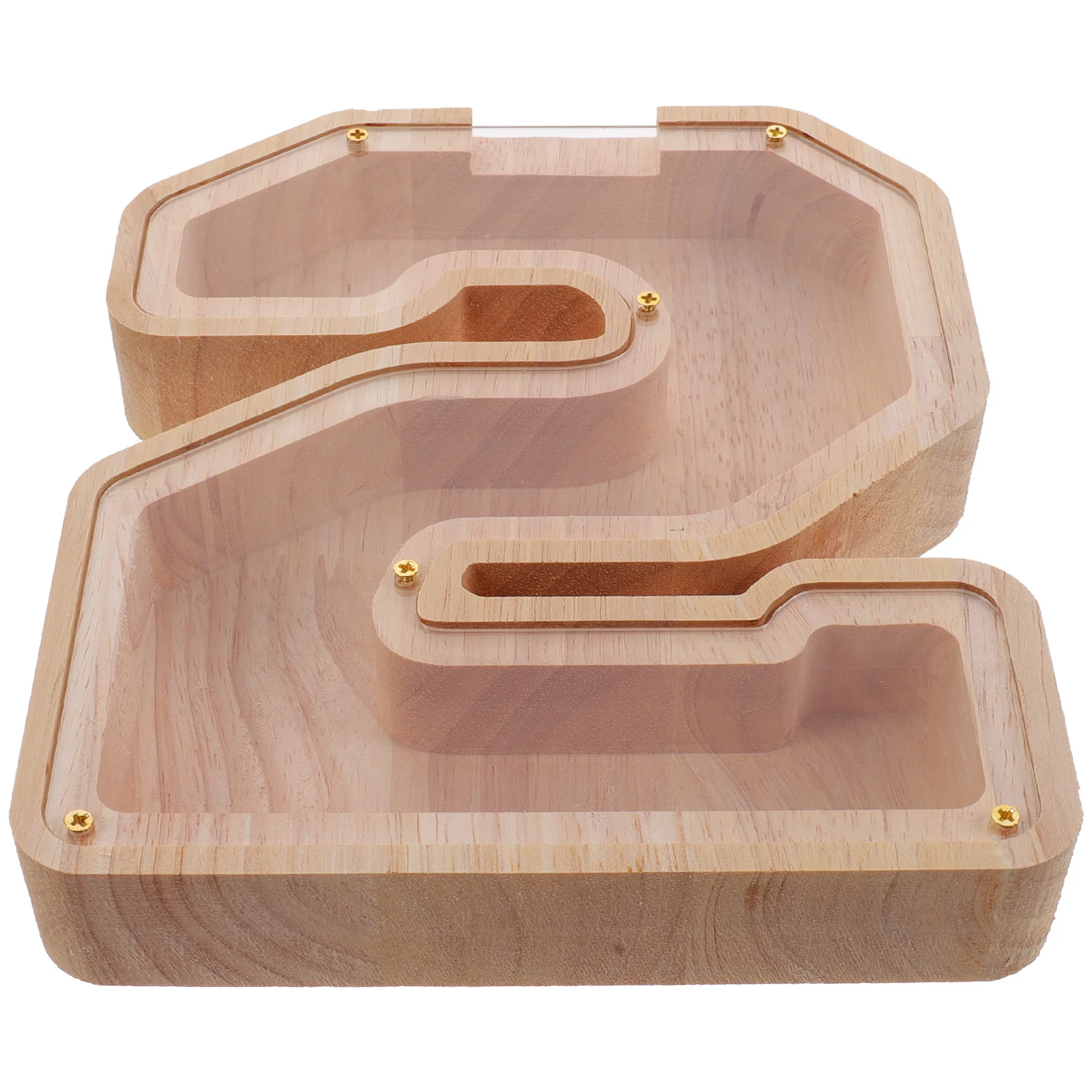 Kreatives Sparschwein aus Holz für Kinder, unzerbrechliches Geldglas mit klarem Panel, ideal für den Unterricht von Spargewohnheiten, Desktop-Münzen