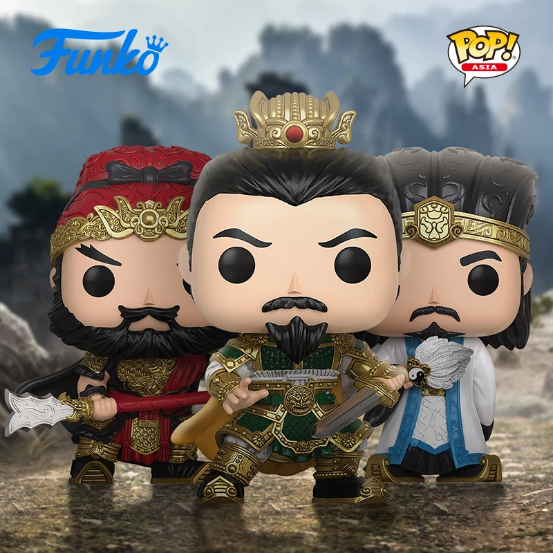 Funko Pop Three Kingdoms Guan Yu and Lu Bu Riding Desktop ornament Surrounding Stars Commemorative Collection Gift giving Toys