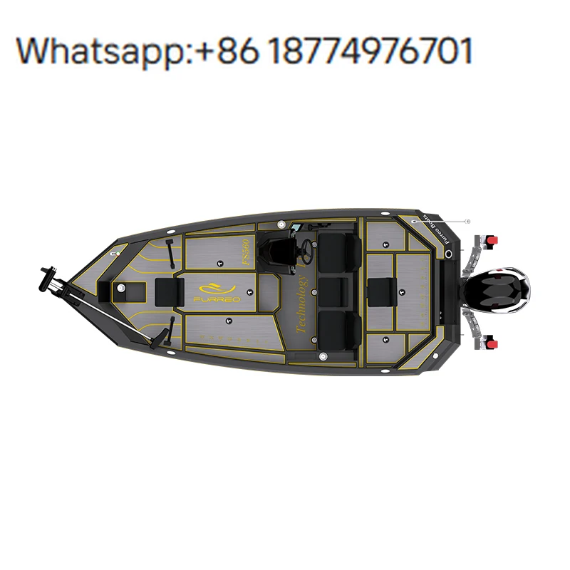 3 Person Black Bass Boat Fishing Luxury Yacht Hot Sale Marine Grade Aluminum Outboard Engine Boat Rowing Made China OEM