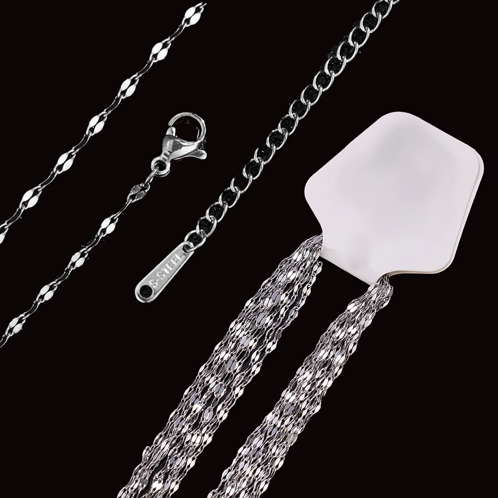 10 stücke Edelstahl Link Halsketten Mode Schmuck Einstellbare Ketten DIY Handgemachte Handwerk Komponenten Für Frauen Männer Zubehör – Detail 5