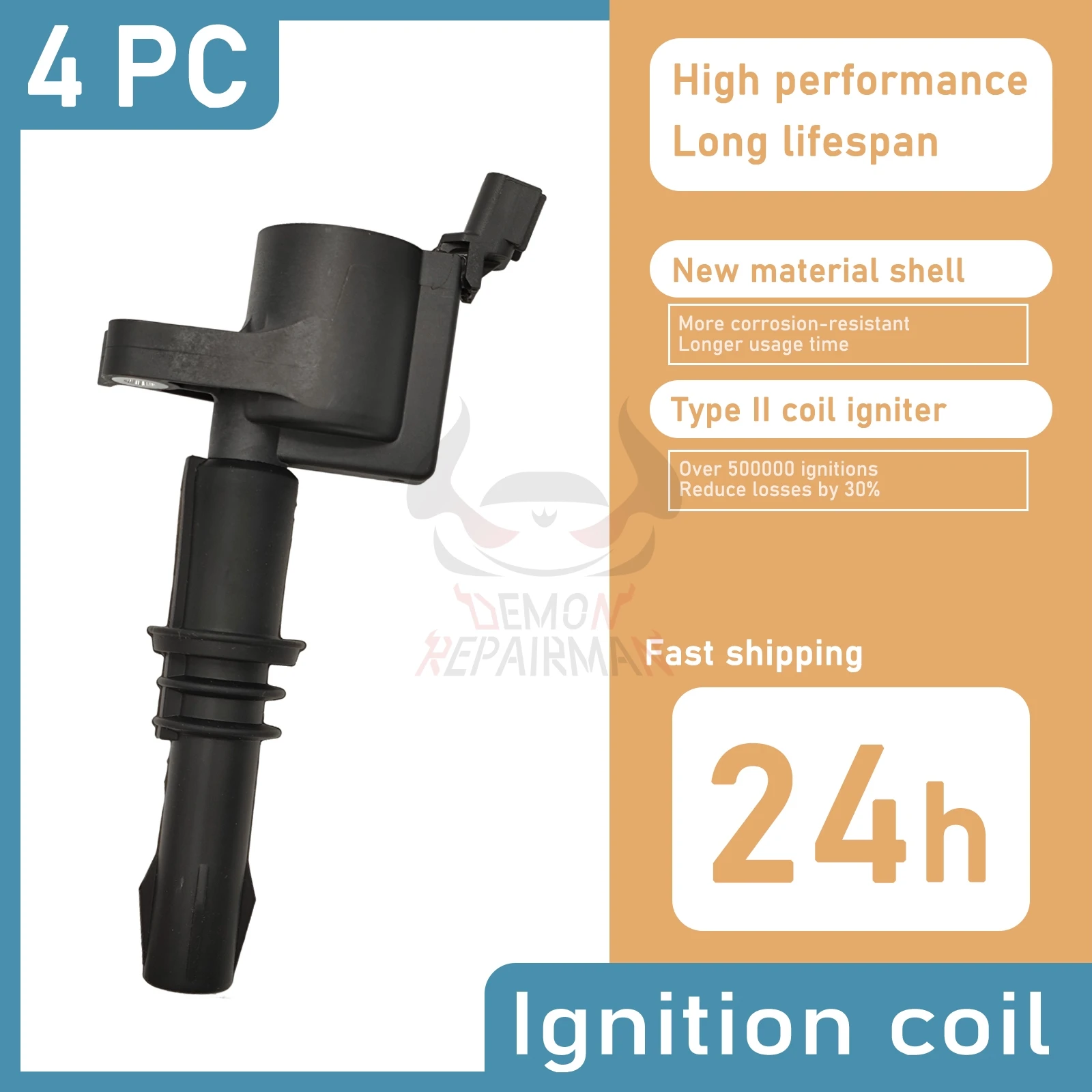 4pcs Ignition Coil DG511 For Ford 2004 2005 2006 2007 2008 F-150 Explorer Mustang 4.6/5.4L V8 OEM 3L3Z-12029-BA 3L3Z12029BA