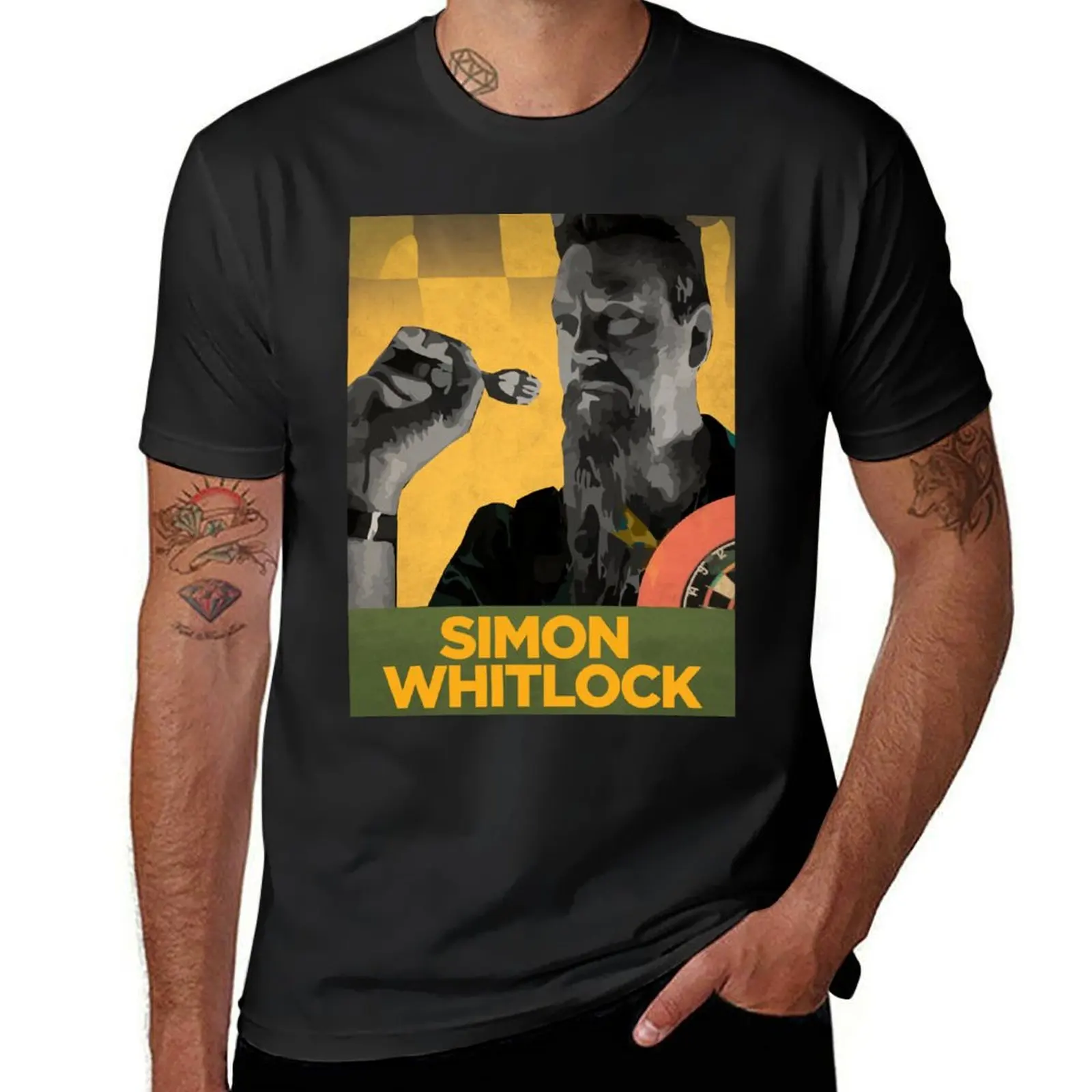 

Simon Whitlock Darts T-Shirt customs kawaii clothes vintage graphic tee summer top mens fashion