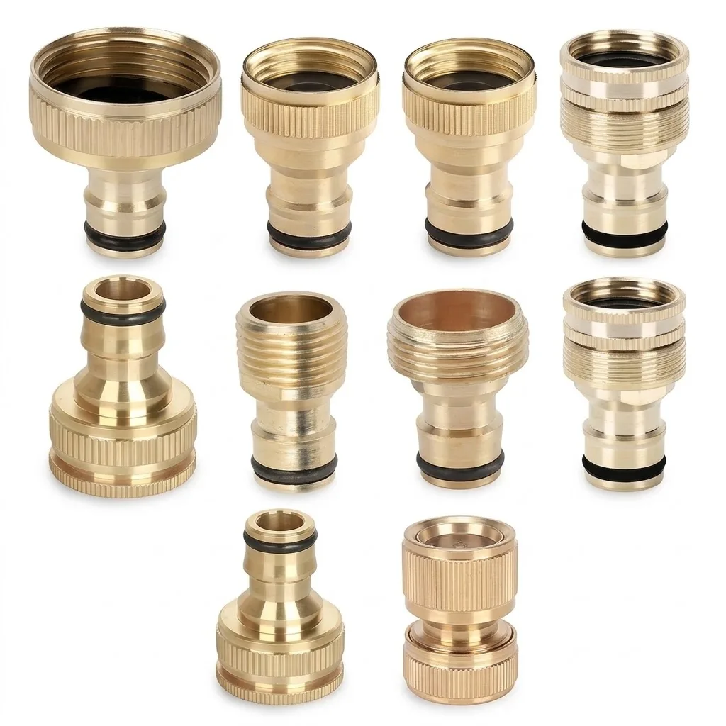 Brass 1/2 3/4 1 Inch Male Female Thread to 16mm Nipple Adapter for Garden Hose Tap Quick Connector Irrigation Pipe Fitting Joint