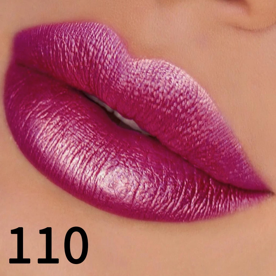 19 Farben Glitzer-Lippenstift, feuchtigkeitsspendender, rot-rosa, glitzernder, glänzender Lippenfarbe, hochpigmentierte Lippentönung, Lippen-Make-up mit metallischem Finish