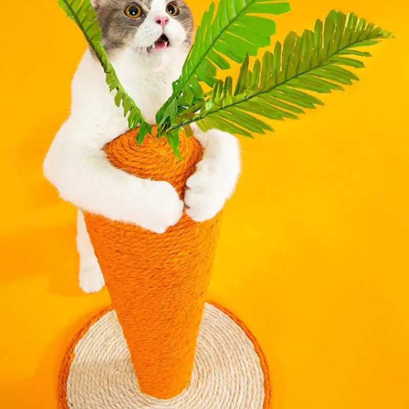 

Cat Scratcher Cat Tree Tower Scratching Cat Tree Carrot Cat Climbing Post Funny Cat Supplie Claw Post Grinding Claw Tickling Toy