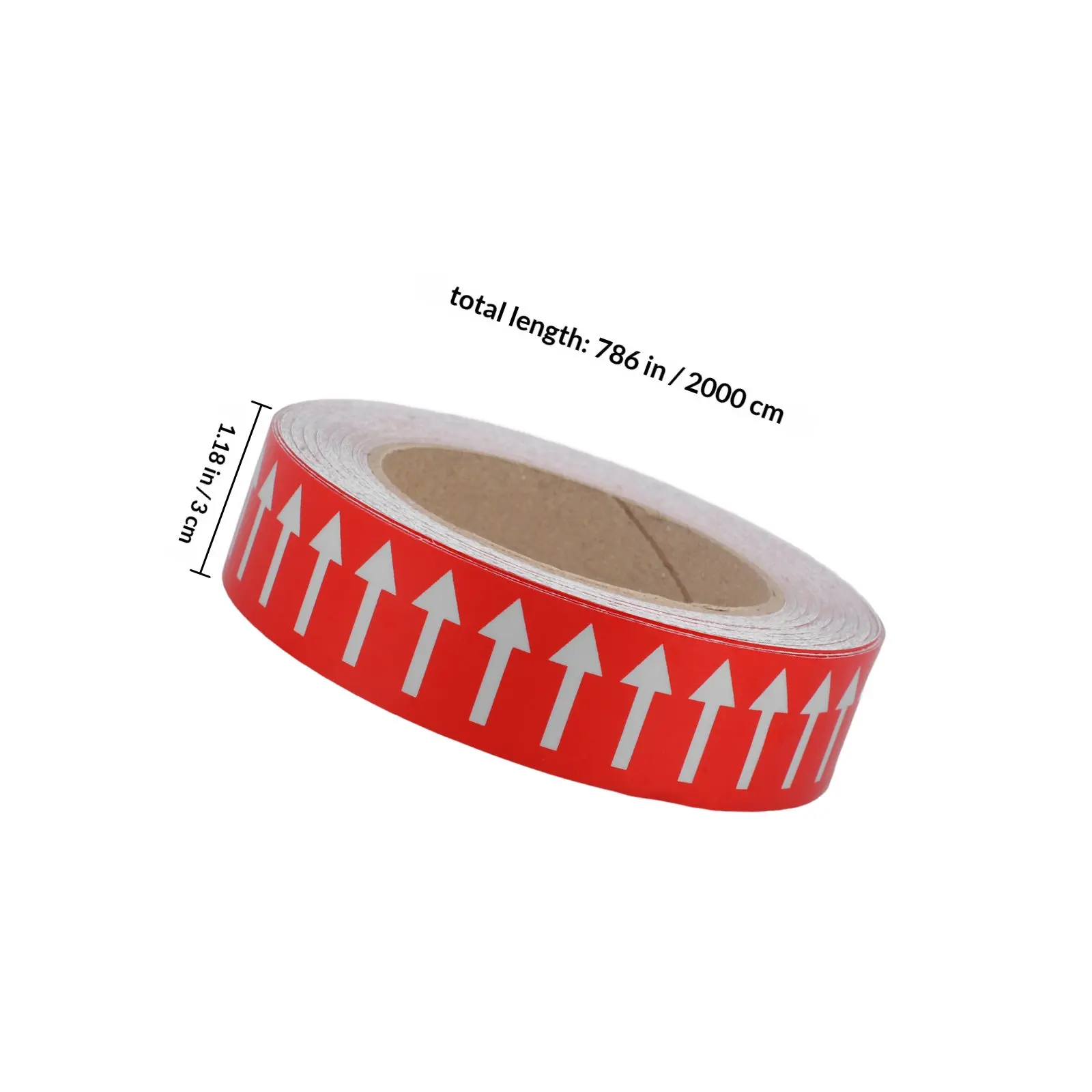 1 Roll Reflective Arrow Sticker Ps Material Directional Pipe Marking Tape for Industrial Safety Floor Wall Warning Signs Arrow