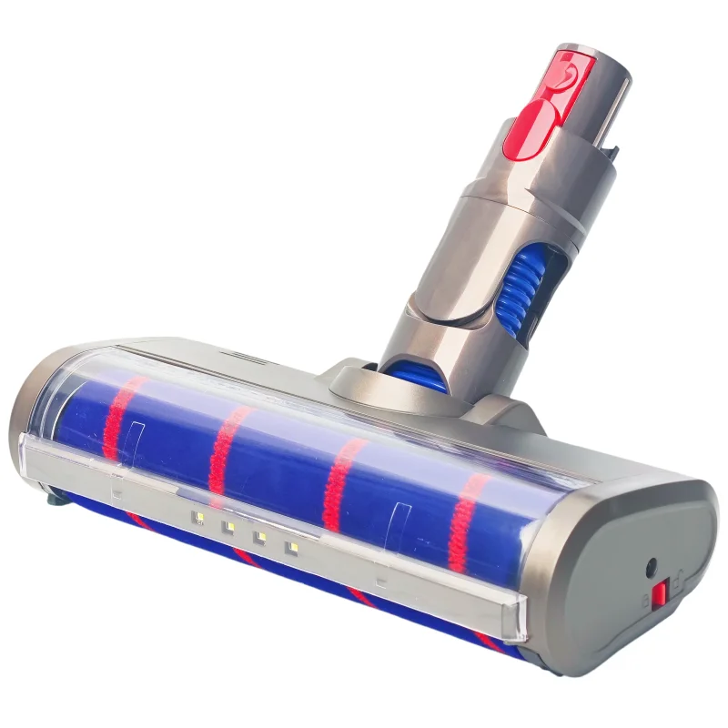 

Soft Roller Brush Head For Dyson V7 V8 V10 V11 V15 Vacuum Cleaner, Brushes with Quick-release and 4 LED Lights for Hard Floors