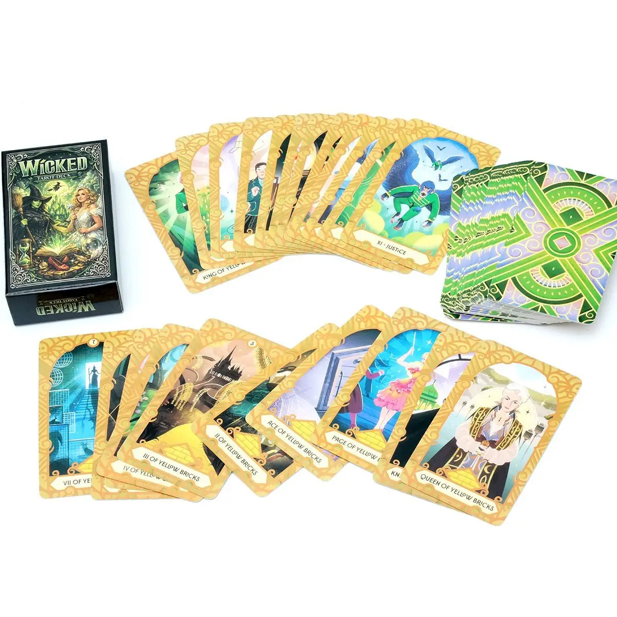 Wicked Tarot Deck – Komplettes traditionelles 78-Karten-Tarot-Set, Fantasy-Themen-Orakelkarten für Anfänger und Sammler