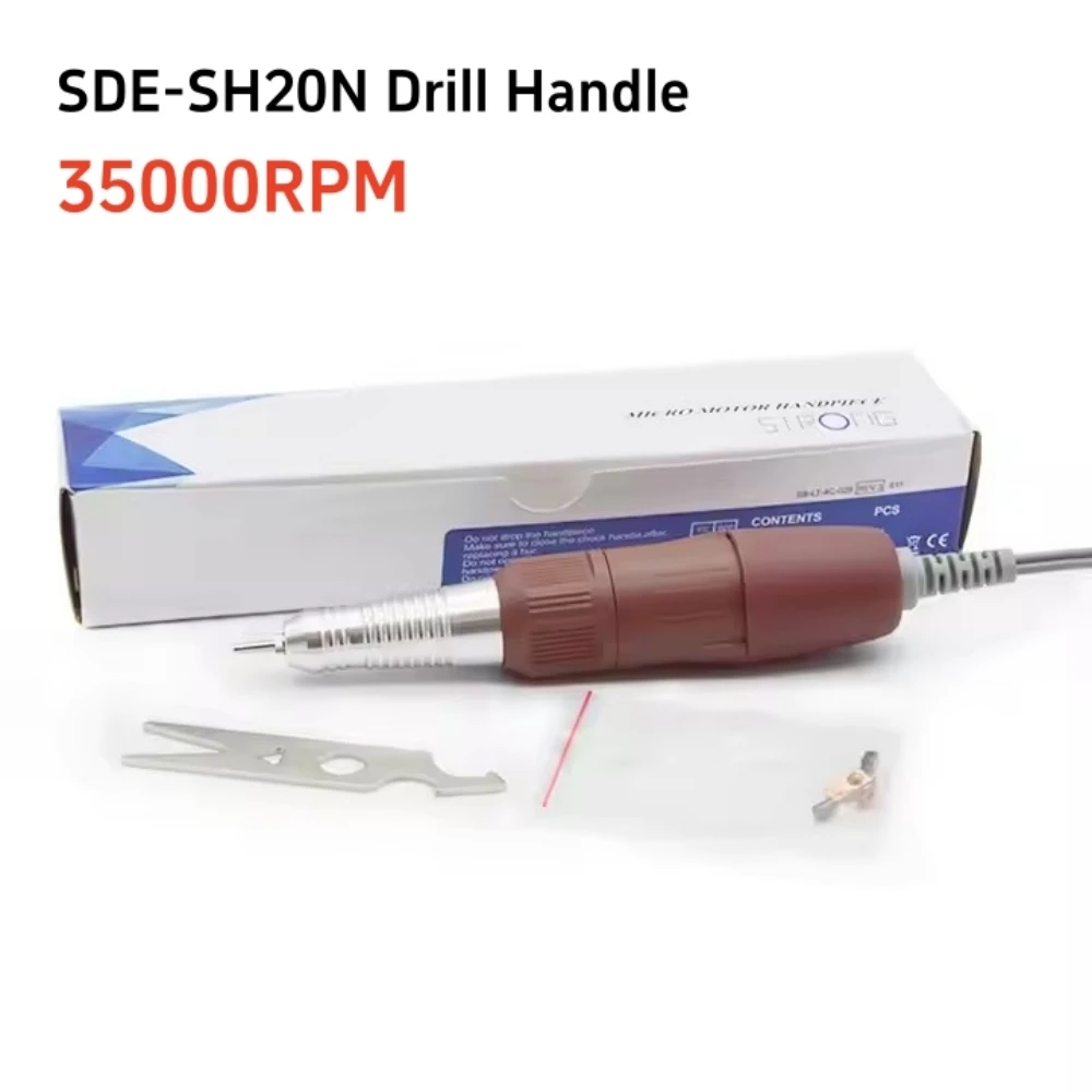 Voor Sterke 90 210 204 207B Marathon Kampioen Micromotor 35000 RPM SDE SH20N Handstuk Elektrische Nail Boren Nail polijsten Tool