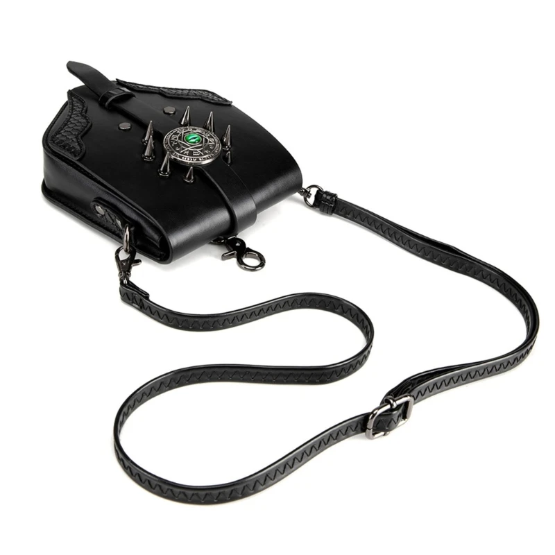 

A3PE Trendy Black Crossbody Bag For Women Evil Eyes Design Leather Shoulder Purse