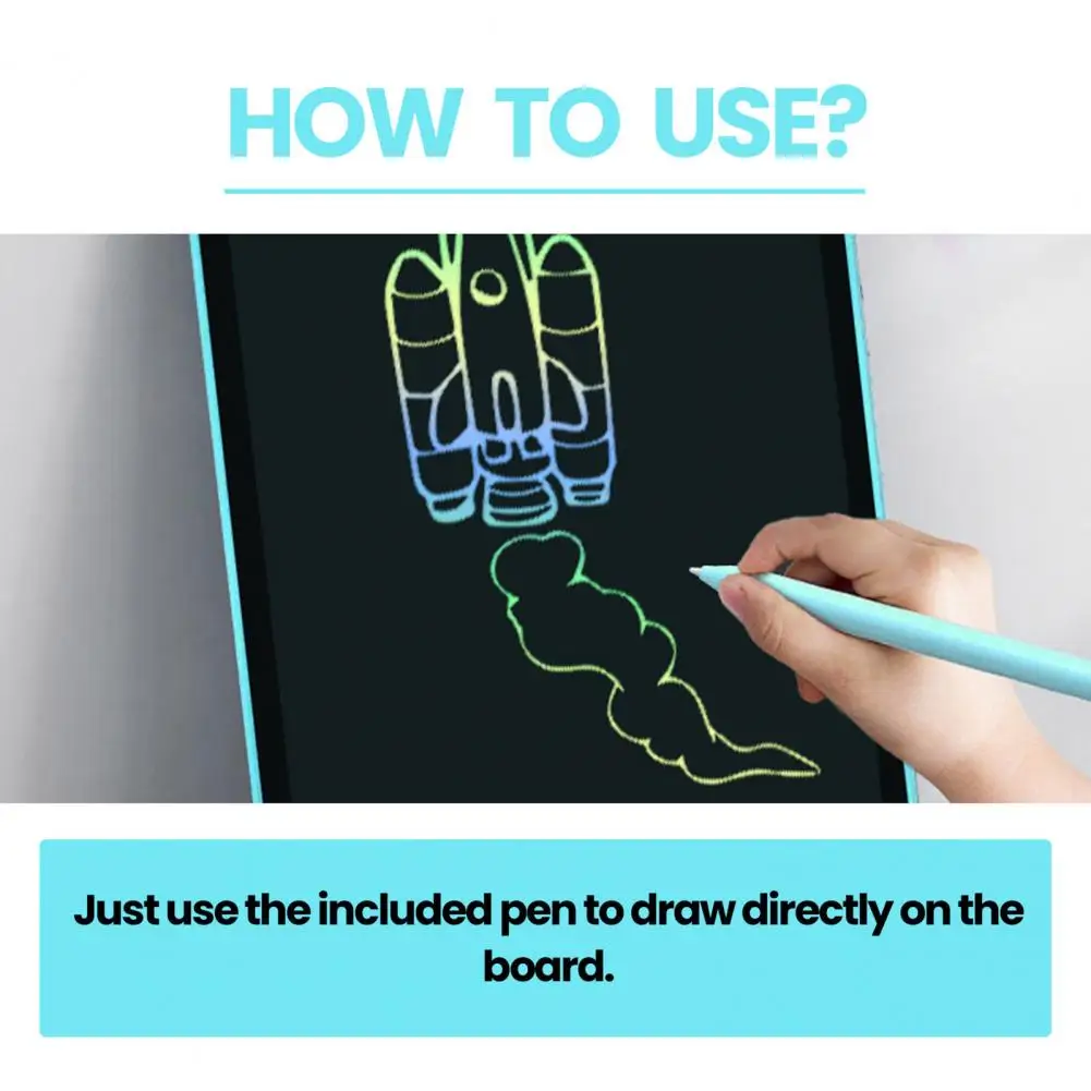 Tableta de escritura LCD para niños, tablero de garabatos con bolígrafo, pantalla LCD alimentada por batería, juguete de tableta de dibujo electrónico interactivo ligero