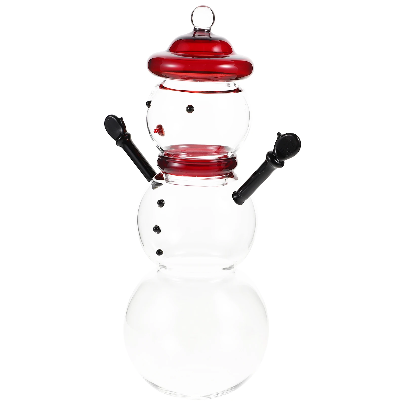 

Snowman Candy Jar Lid Glass Container Decorative Candy Holder Christmas Party Home Decor Snowman Glass Jar Party Decor
