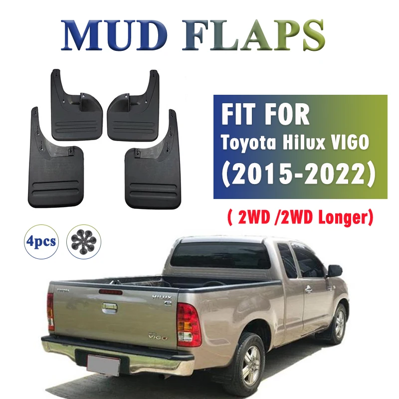 

2005-2013 Front Rear 4pcs FOR Toyota Hilux vigo revo 2WD Mud Flap Guards Splash Mudflaps Fender Mudguard Car Accessories