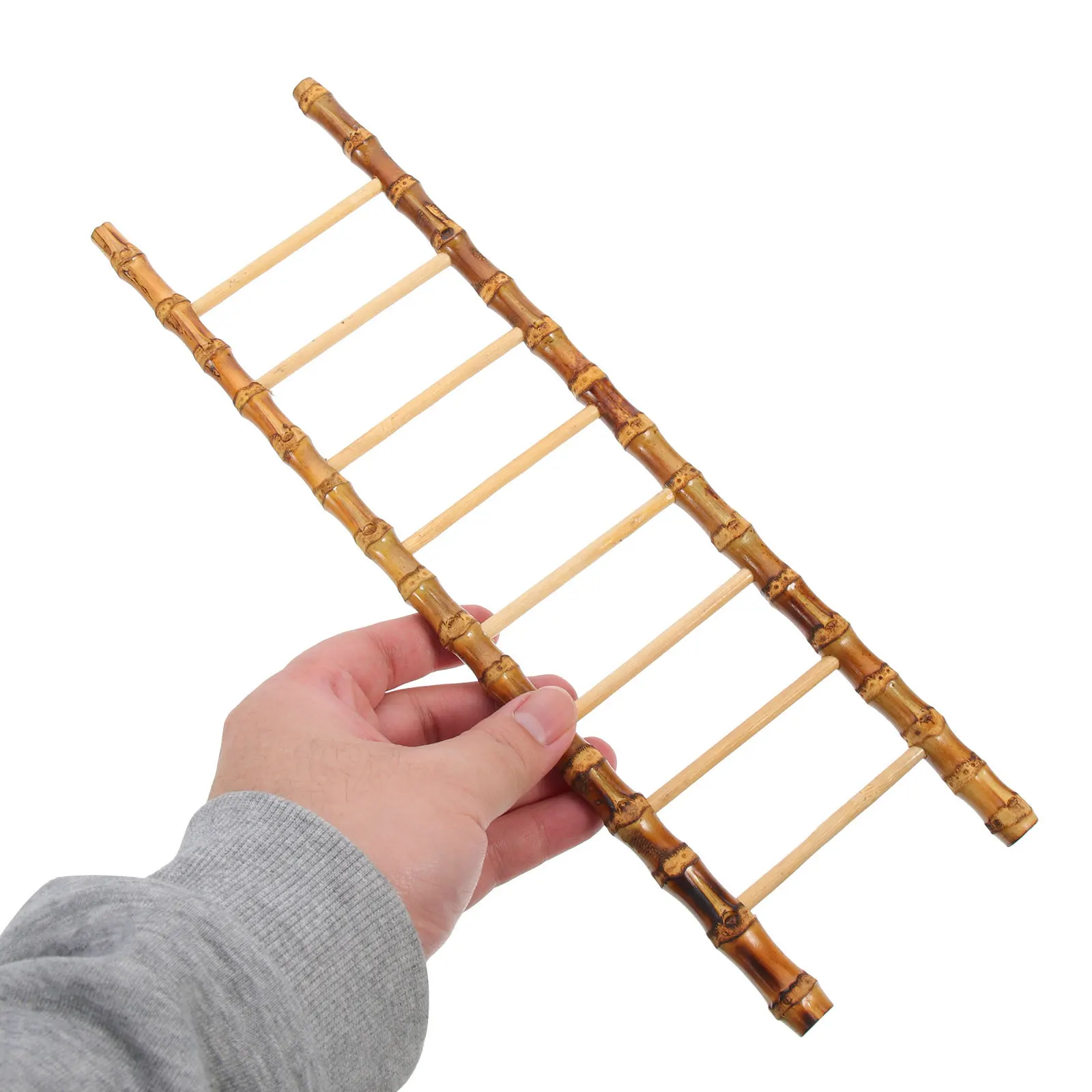 

1Pcs Sushi Sashimi Bamboo Ladder Decorative Prop Realistic Mini Bamboo Ladder Ornament Home Decoration Gift Photo Props