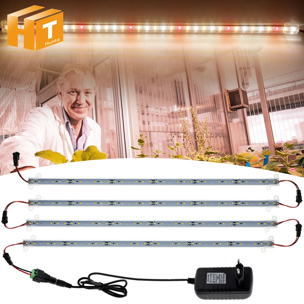 24V LED Grow Light Tube 36LEDs 50cm For Aquarium Greenhouse 2835 High Luminous Efficiency For Indoor Flower Rack Plants Growing