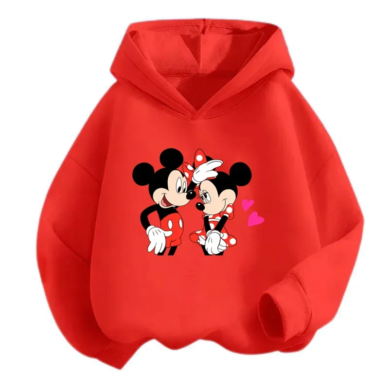 Mickey Minnie moletons para crianças, Baby Boys e Girls Pullover, Hoodies dos desenhos animados, Roupas infantis de primavera