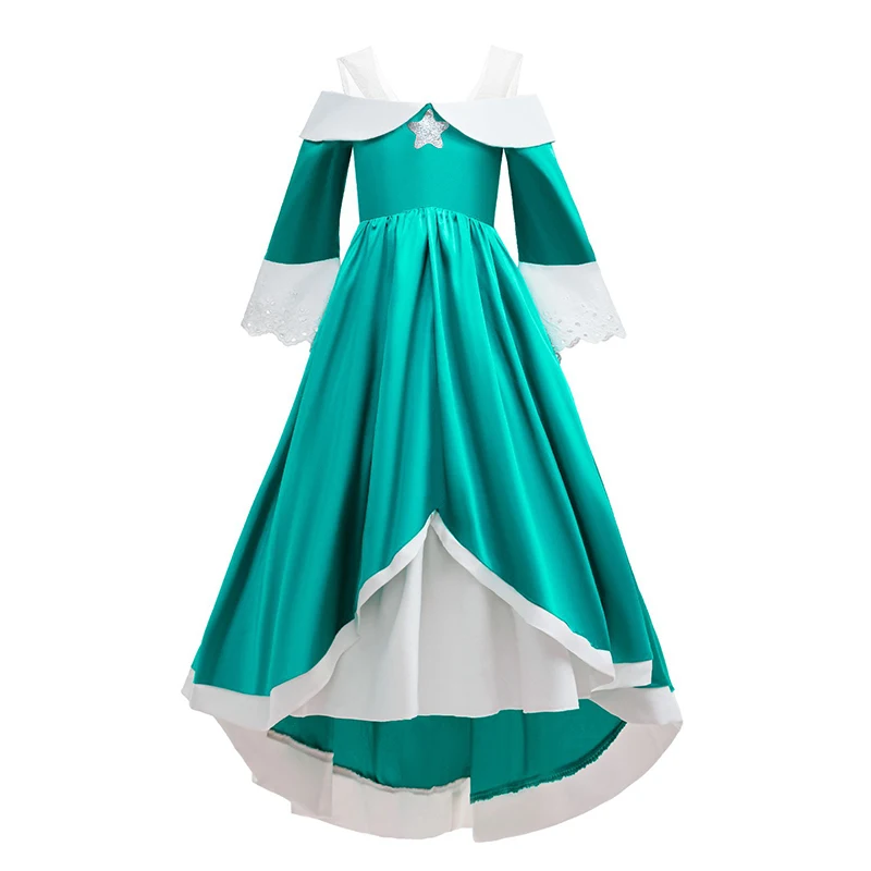 Girls Princess Rosalina Clothes Set Inspired Game Themed Costume Dress For Halloween Birthday Party Cosplay Role Play