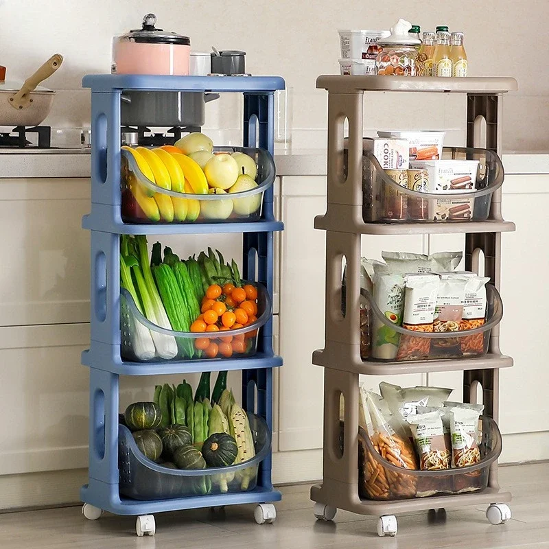 Kitchen Floor-Standing Seasoning Multi-Layer Storage Rack Multi-Functional Hot Pot Dish Rack Kitchen Storage Holders Rack