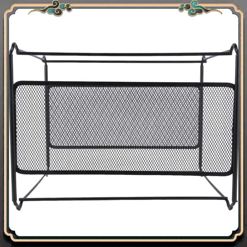 Reliable-A4 Mesh Metal File Organizer Box Hanging File Folder Box Desk Storage Holder Shelf Holder Storage For Office Home
