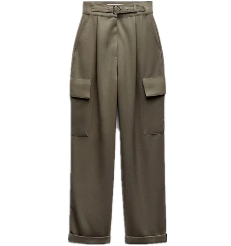 Damskie spodnie do pracy z wysokim stanem, modne, uniwersalne, zimowe, nowość, wyszczuplające, codzienne spodnie.