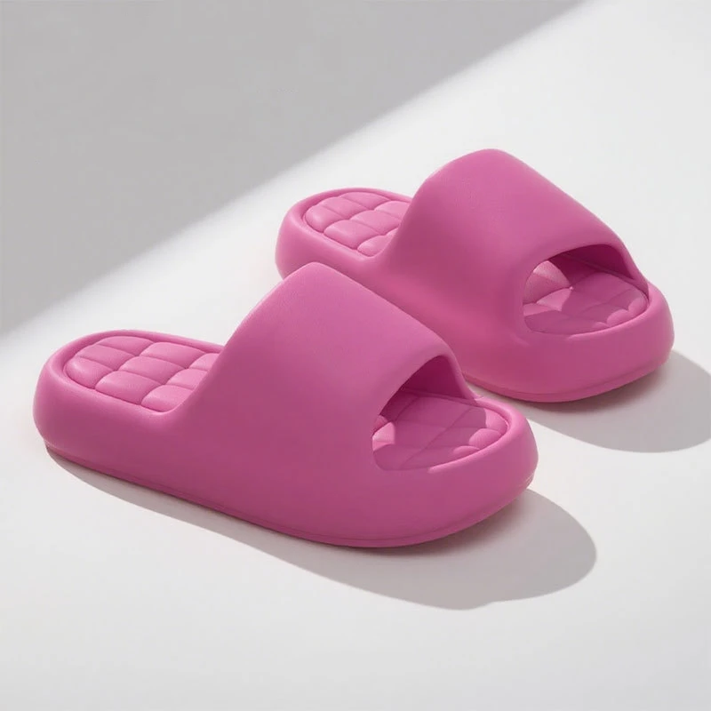 Solid Color Summer Fashion Women's Slippers EVA Soft Sole Bathroom Anti-slip Beach Cool Casual Indoor Simples Student Home Shoes image 2