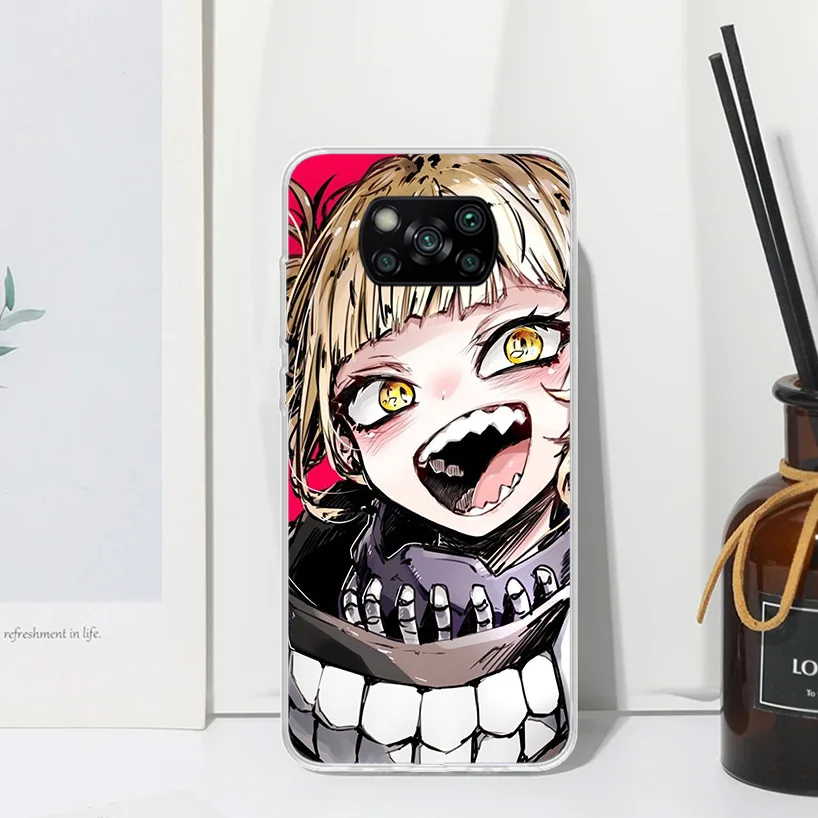 Himiko Toga Waifu Anime MHA Phone Case For Xiaomi Poco X6 X5 X4 X3 Nfc F6 F5 Pro F4 Gt F3 F2 F1 M5S M4 M3 Art Fundas Back Cover