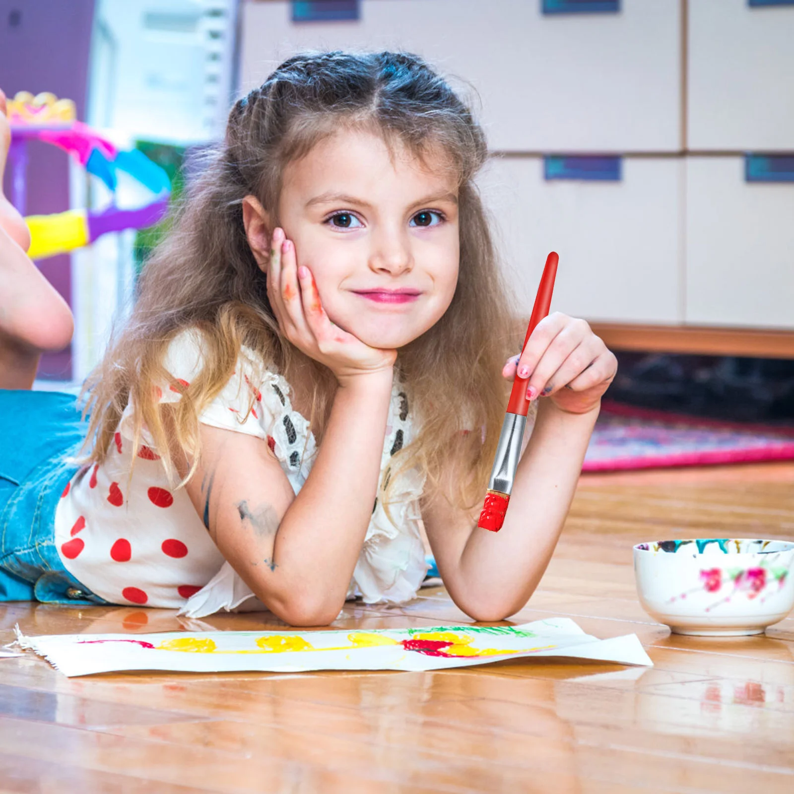 und Bastelsets zum Zeichnen von Kindern, DIY-Graffiti-Stiftform, Malpinsel für Kinder mit flacher Spitze