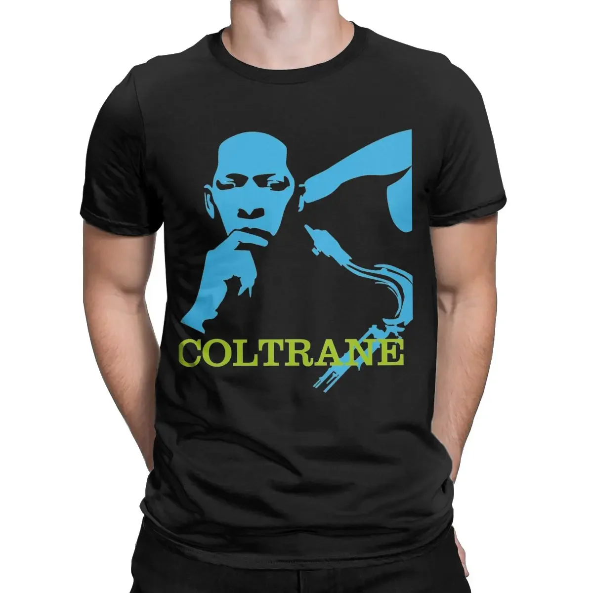 Casual John Coltrane T-Shirt Men Round Collar Pure Cotton T Shirt Short Sleeve Tees Plus Size Clothes