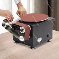 Mini Electric Belt Sander DIY High-Speed Sand Disc Machine Multifunction Desktop Grinding Machine Polishing Woodworking Tool
