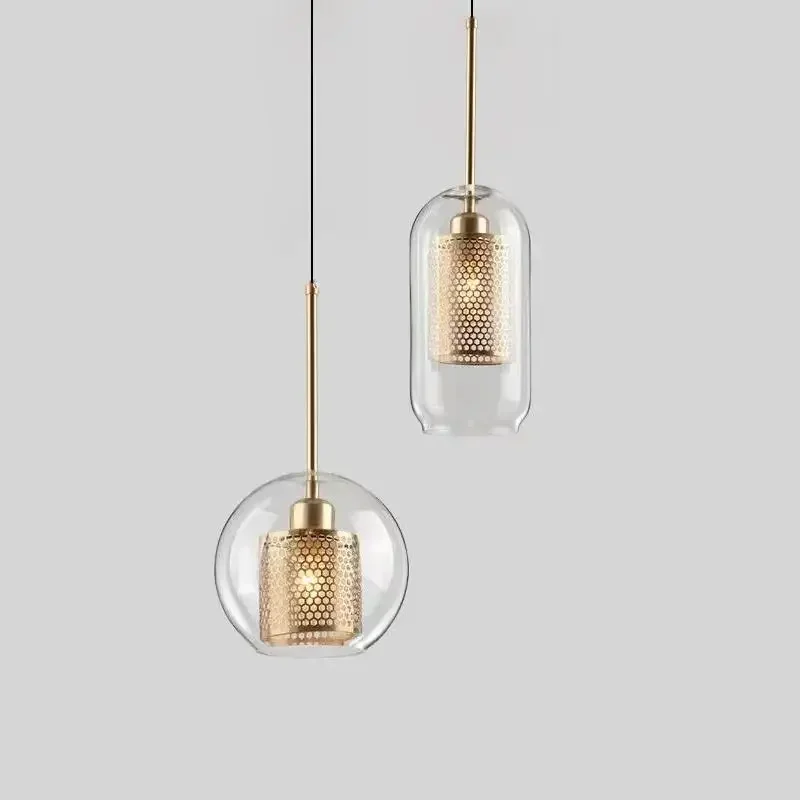 Glass Hanging Lamp Nordic Pendant Lights Kitchen Island Dining Room Lighting Fixtures Bedroom Bedside Pendant Lamp Luminaire