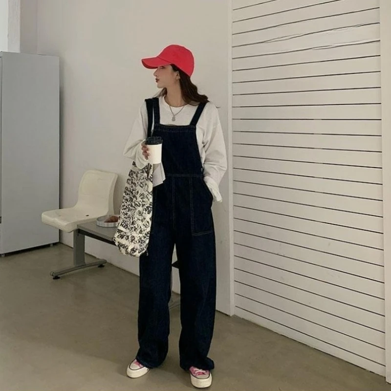 

Американские винтажные джинсовые комбинезоны для женщин: летние, прямые, широкие, в пол, с уникальным дизайном