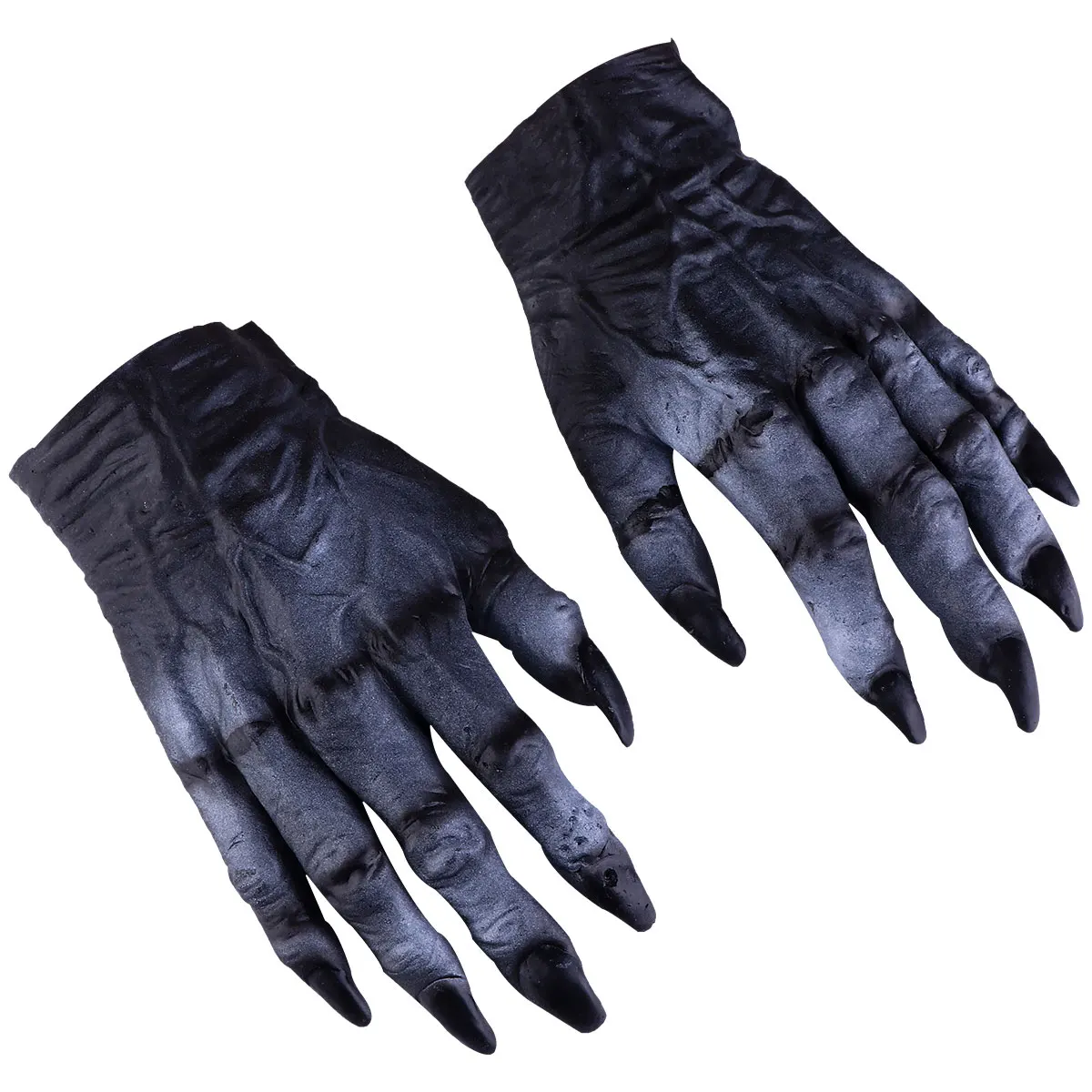 

Ghost Claw Gloves Halloween Party Red Ghost Nail Design Durable Cotton Long Fingernails Scary Atmosphere Horror Theme Masquerade