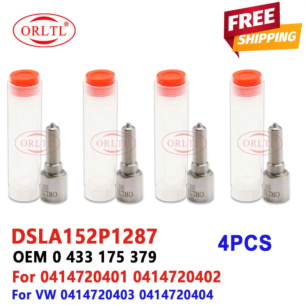

4PCS DSLA 152 P 1287 Fuel Injector Nozzle DSLA152P1287 Common Rail Nozzle DSLA 152P1287 0433175379 For VW 0414720404 P1287