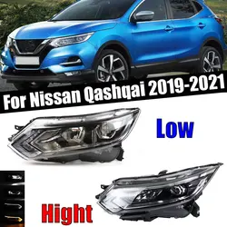Car Accessories Front Bumper LED Headlight For Nissan Qashqai 2019 2020 2021 Headlight Signal Lamp Housing Without Bulbs