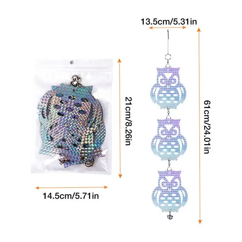 Owl Bird Repellents Control 24.02in Reflector Board For Bird Fake Owl Scares Bird Pigeons Woodpecker Repellents Garden Accessory