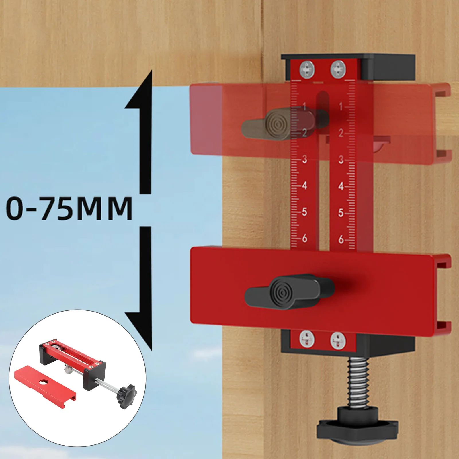 Cabinet Door Mounting Jig Safe Sponge Cabinet Door Installation Positioner Accurate Double Protecting 2 in 1 for Hole Opening