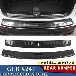 Trunk Bumper for Mercedes-Benz GLB X247 2020 2021 2022 2023 2024 Car Accessories Rear Fender Protector Cover Sticker Decoration