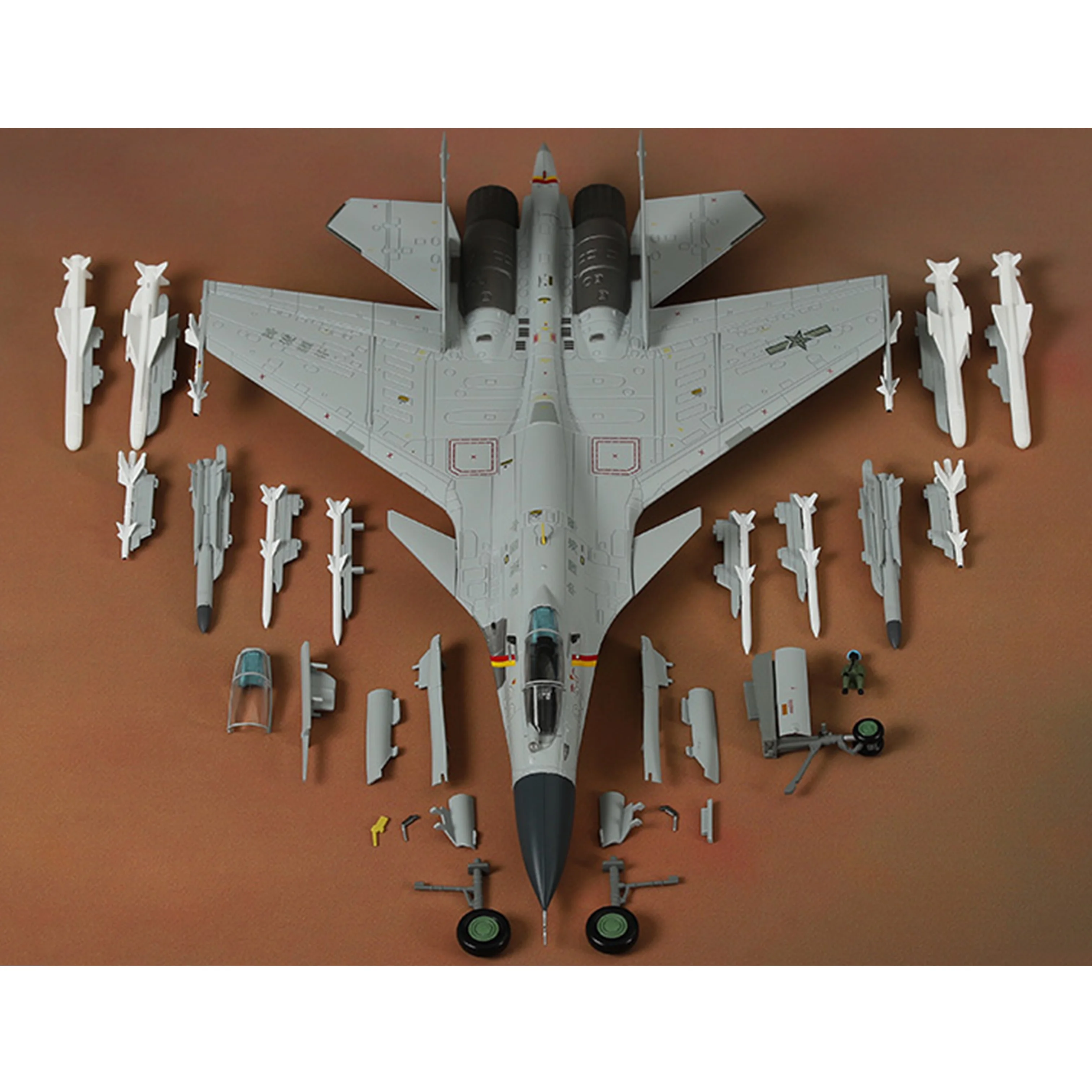 

HA6411 1/72 Китайский истребитель J-15 # 60 PLAAF (с 2 x KD-88 и 2 x YJ-83) модель истребителя из статического сплава