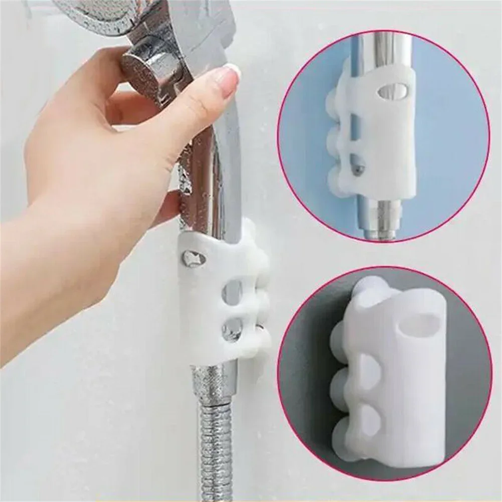 Soporte de silicona para cabezal de ducha, ducha extraíble, montaje en pared de mano, ventosa, soporte de ducha, accesorios de baño