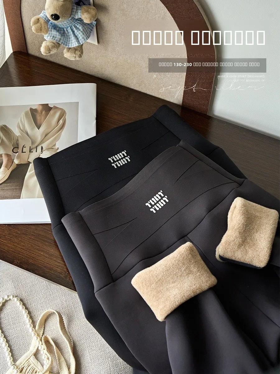 

Зимние леггинсы с высокой талией и эффектом утяжки живота, не скатывающиеся, не сбивающиеся, женские, больших размеров, осенне-зимние брюки с эффектом подтяжки ягодиц