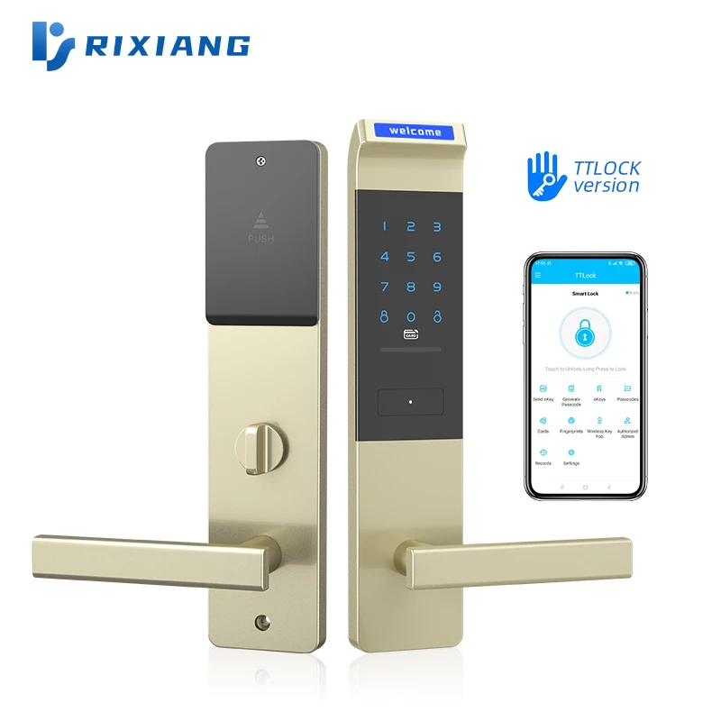 Keypad Smart Code Door Lock App Password Electric Gate Lock Safety Lock Cylinder Mute Deadbolt For Home Office School Apartment