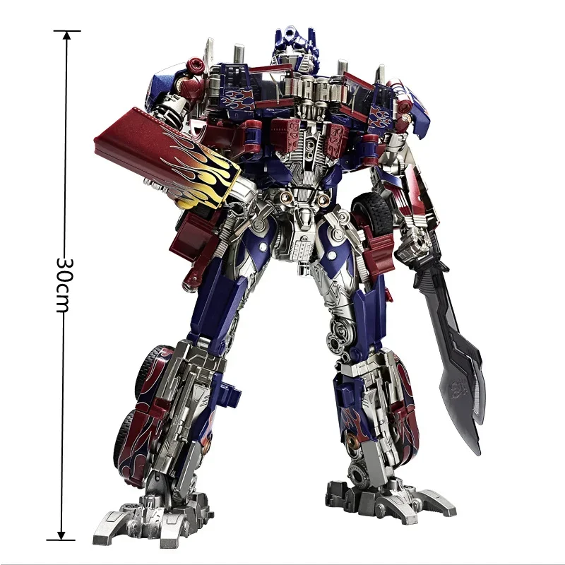 30CM Transformation Robot Toys Optimus Prime Star Commander Alloy Car Movie Anime Action Figure Children Deformation Kids Boy