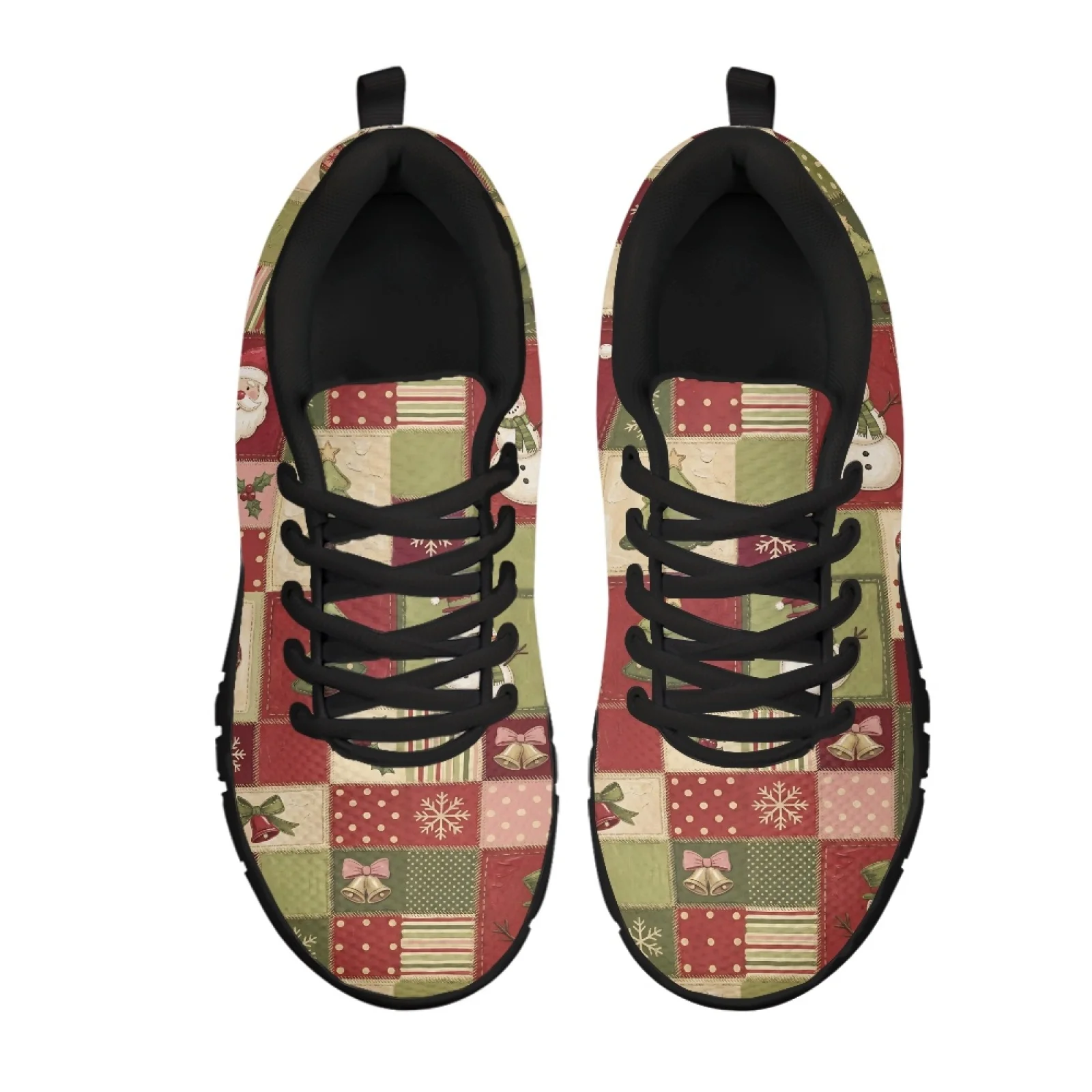 Coloranimal Christmas Pattern Mens Cushioned Jogging Shoes for Long Standing Leisure Office Work Shoe for Outdoor