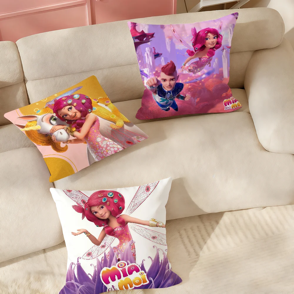 

Милая мультяшная наволочка с изображением M-Mia And Me, подходит для спален, гостиных, автомобилей, украшения дома