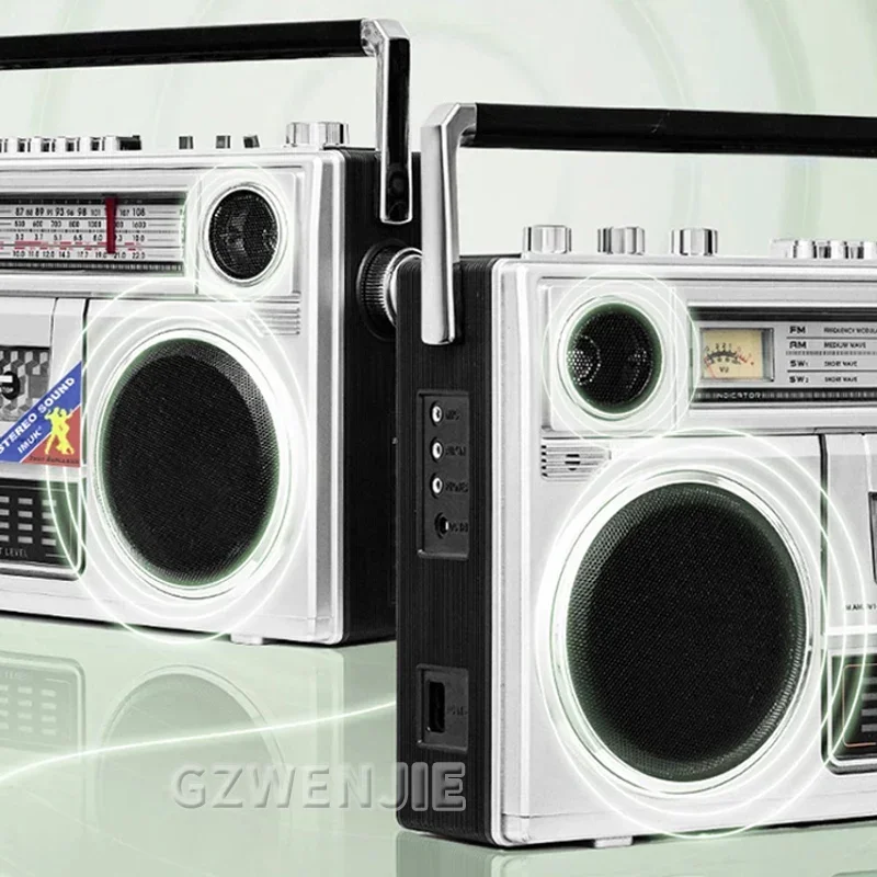 Retro Full-band Bluetooth Speaker Radio volks Cassette Player Recorder Multi-support TF Card/USB Function Bluetooth Connect